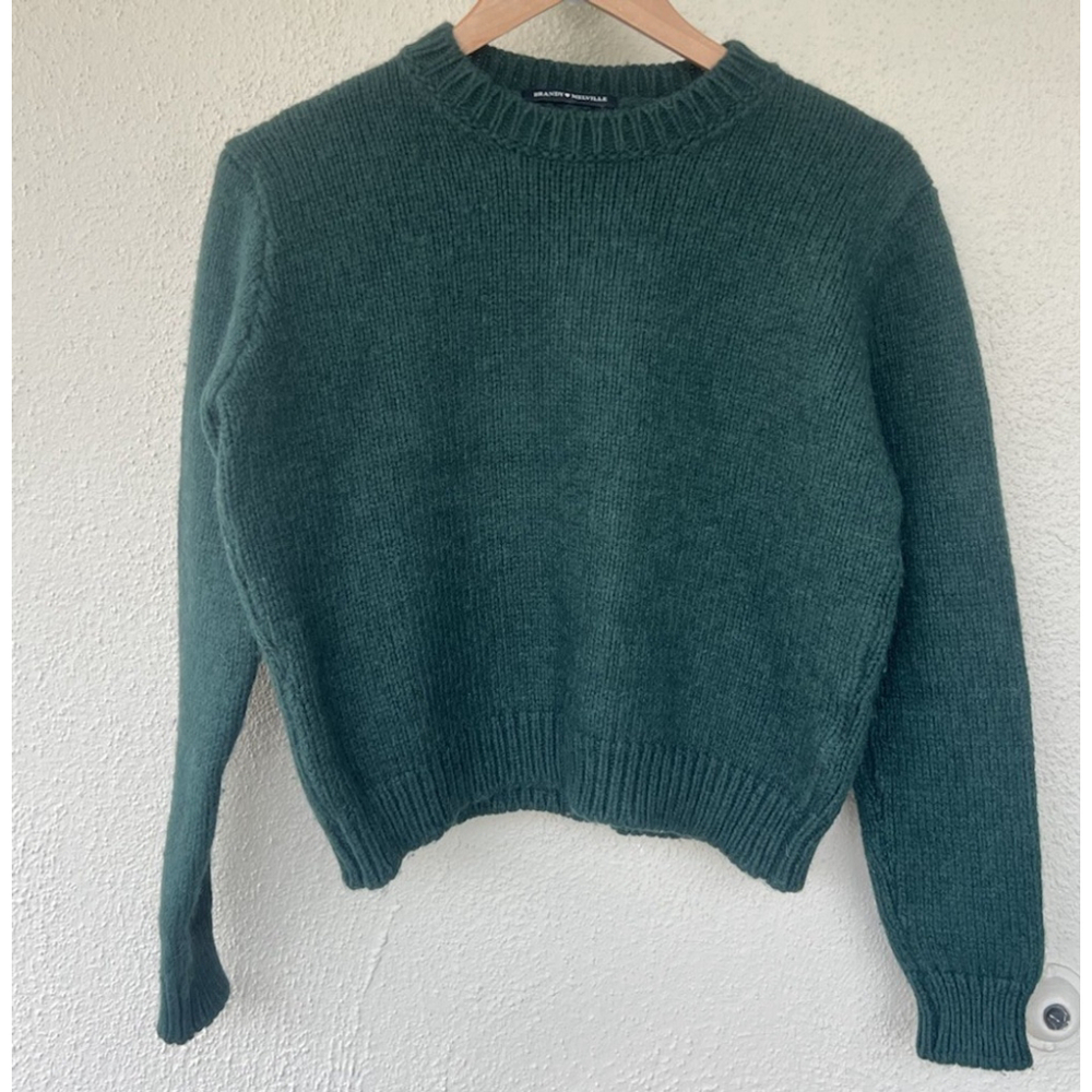 Brandy Melville Chunky Knit Sweater Forest Green One Size Preppy Academia Thick